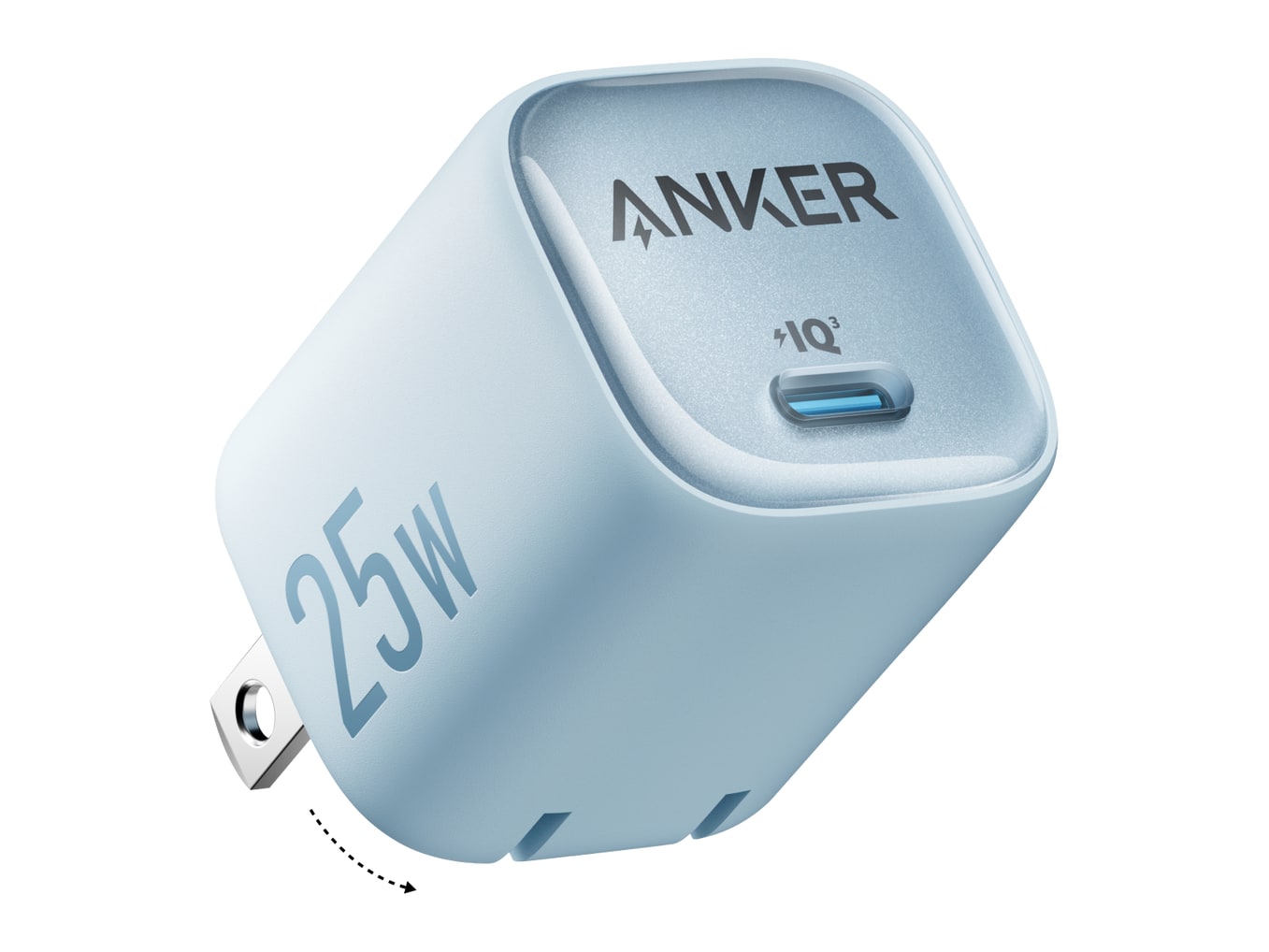 Anker - Charger (25W, Compact) Misty Blue Wall Chargers