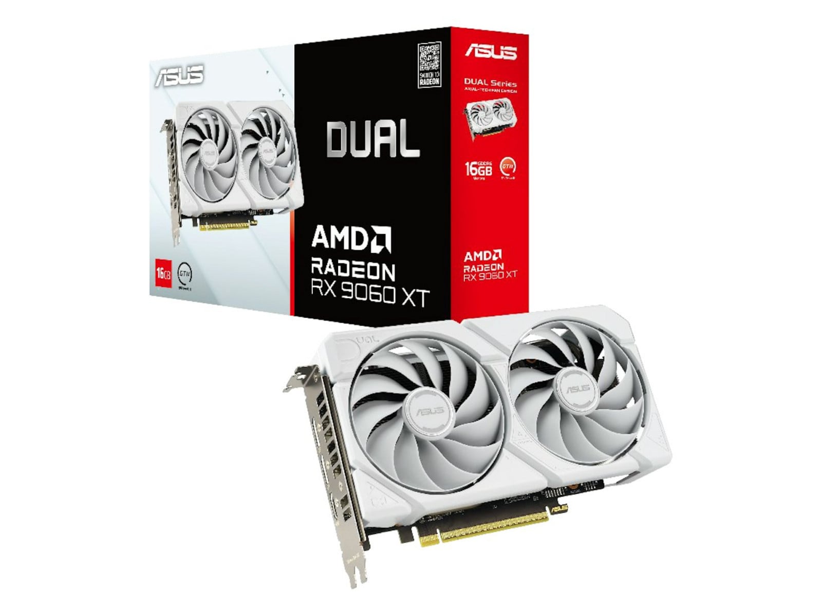 ASUS - Dual RX 9060 XT White 16GB Graphics Cards