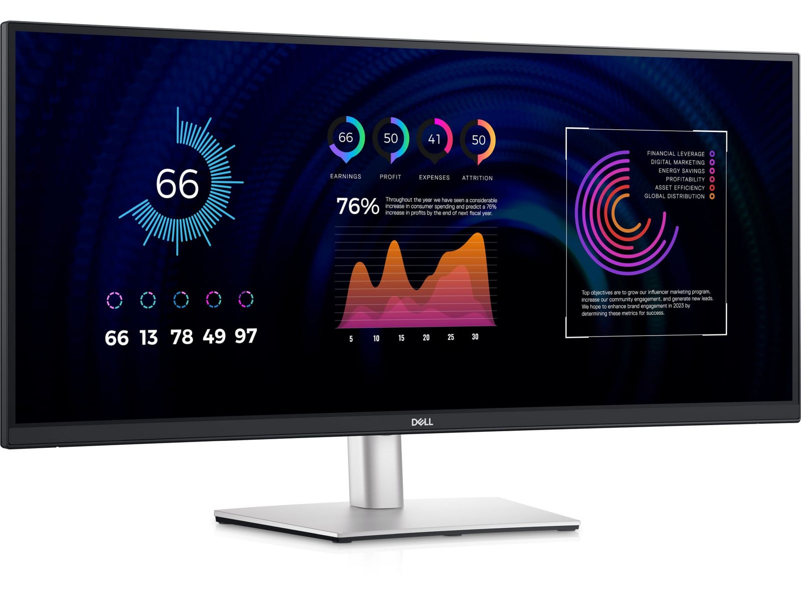 Dell - 34.1" P3424WE UWQHD 60Hz Ultrawide Monitors - Black (EU)