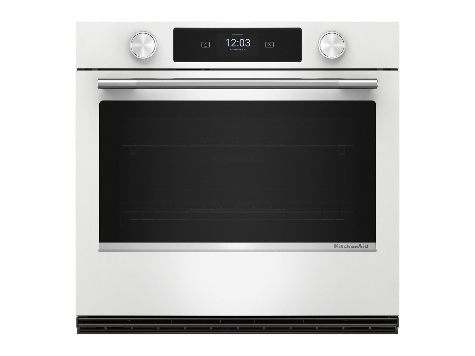 KitchenAid - Smart Single Wall Oven with Assisted Cook Cycles 30-Inch Wide White Ovens & Ranges