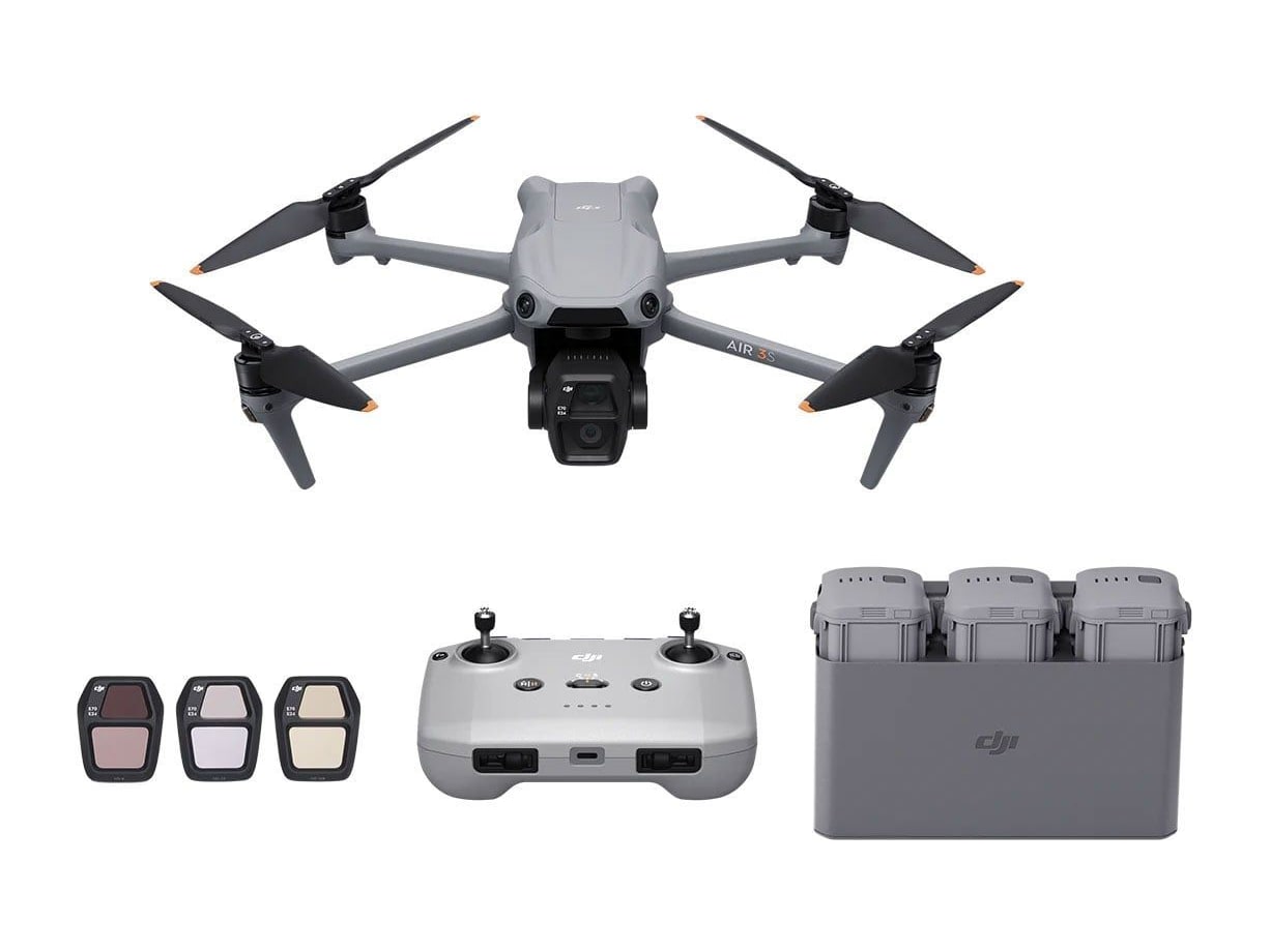 DJI - Air 3S Drone Fly More Combo with RC-N3 Remote Controller Consumer Drones