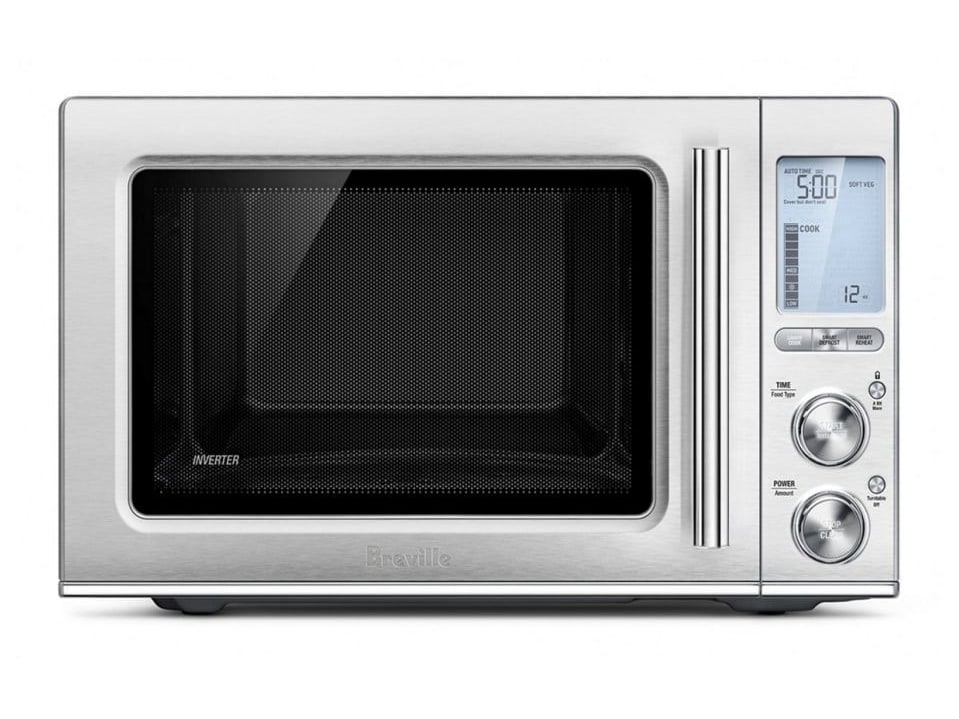 Breville - The Smooth Wave 1.2 Cu. Ft. Brushed Stainless Steel Microwave Toasters & Ovens