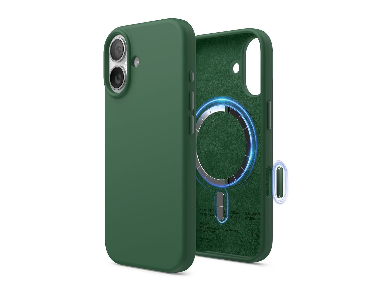 elago - MagSafe Silicone Case - iPhone 17 - Alpine Green