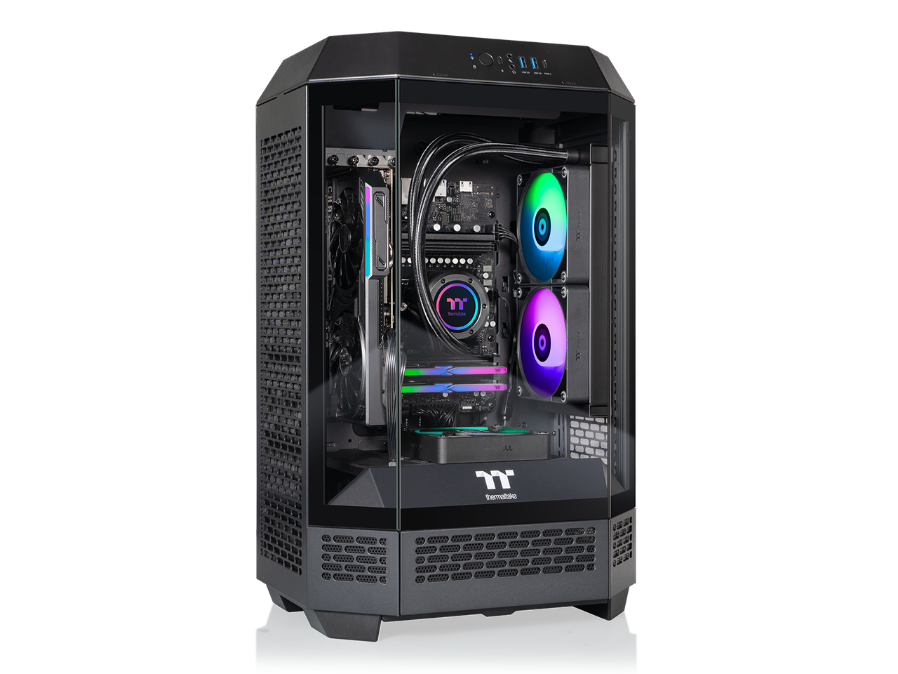 Thermaltake - Reactor 8796X - AMD Ryzen 7 8700F chip - 32GB Memory - 1TB SSD - Black