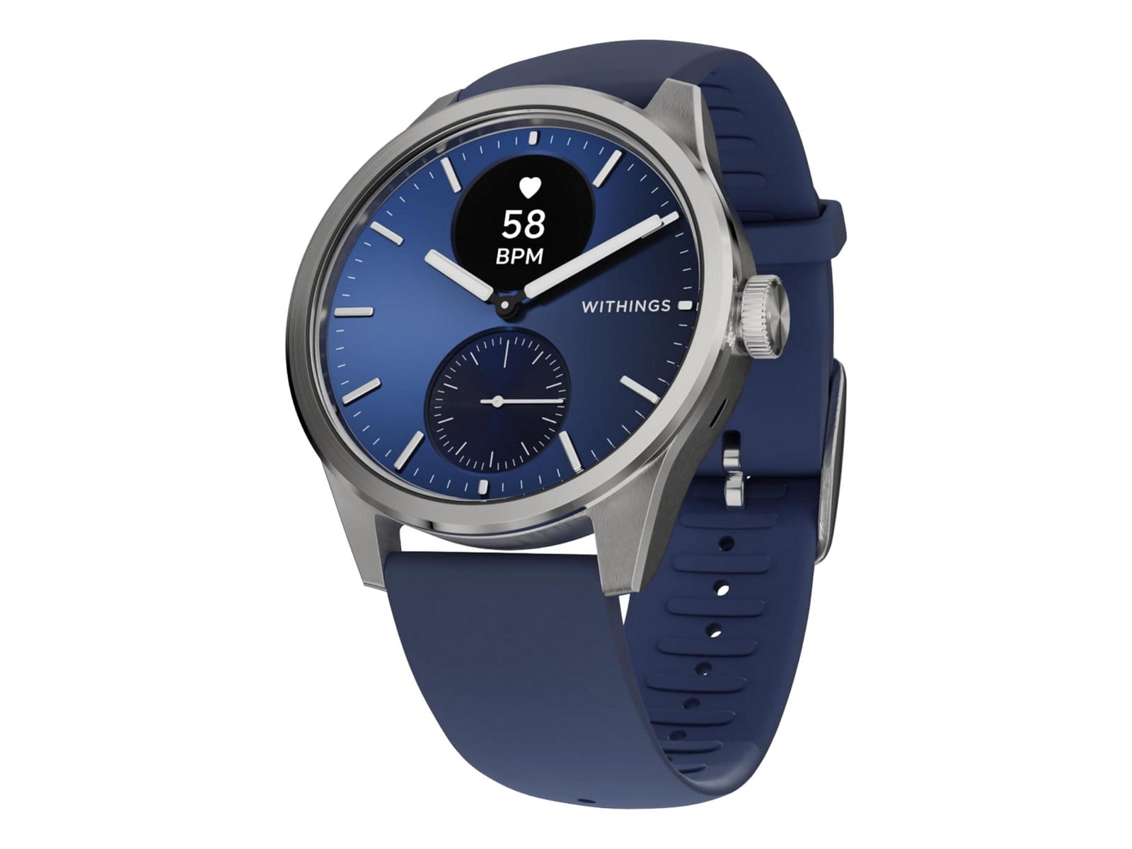 Withings - ScanWatch 2 42mm Smart Watches - Blue/Silver