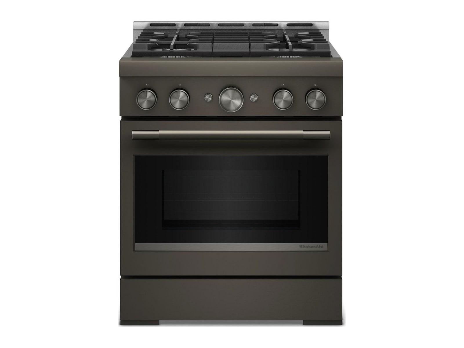 KitchenAid - 4.1 Cu. Ft. Commercial-Style Gas Range with No Preheat Air Fry Mode 30-Inch Wide Black Ore Ovens & Ranges