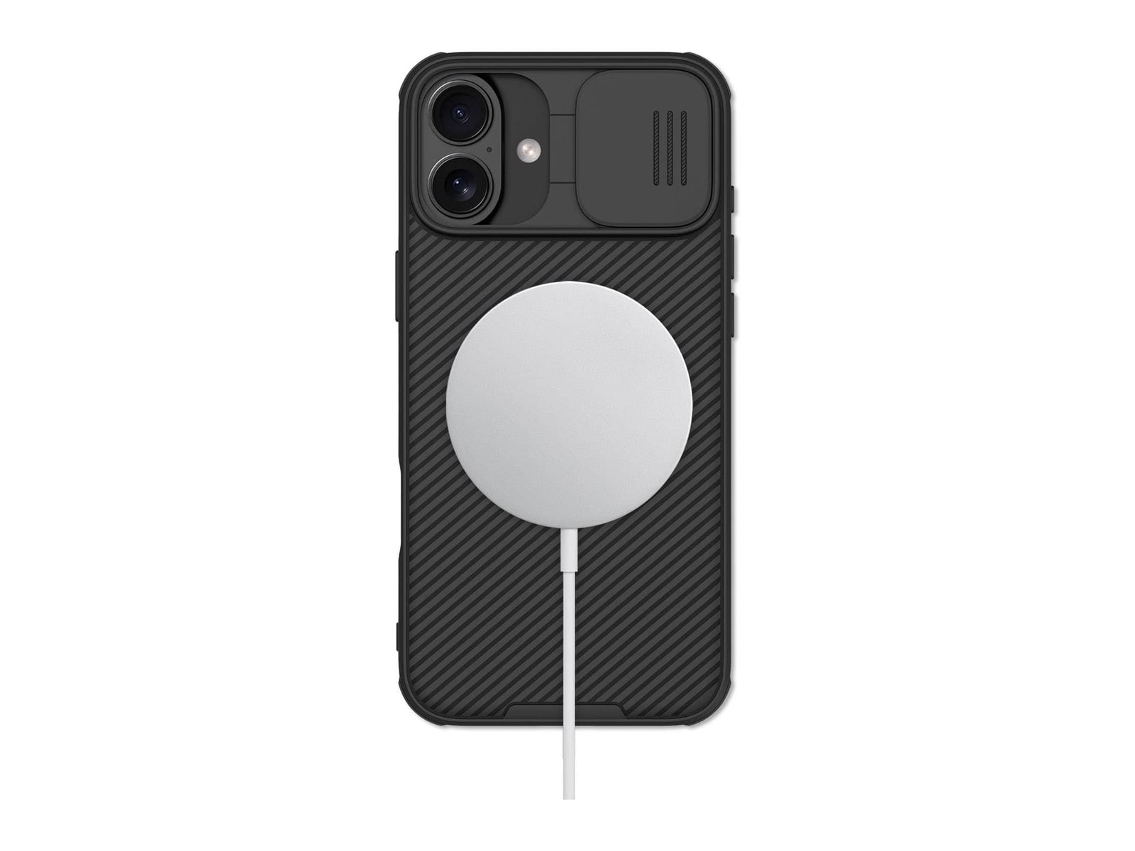 Nillkin - MagSafe Compatible CamShield Pro Case - iPhone 16 - Classical Black