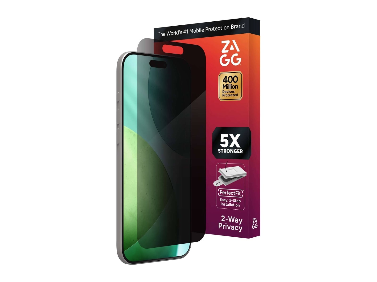 ZAGG - Apple iPhone Air Screen Protector Glass Elite Privacy