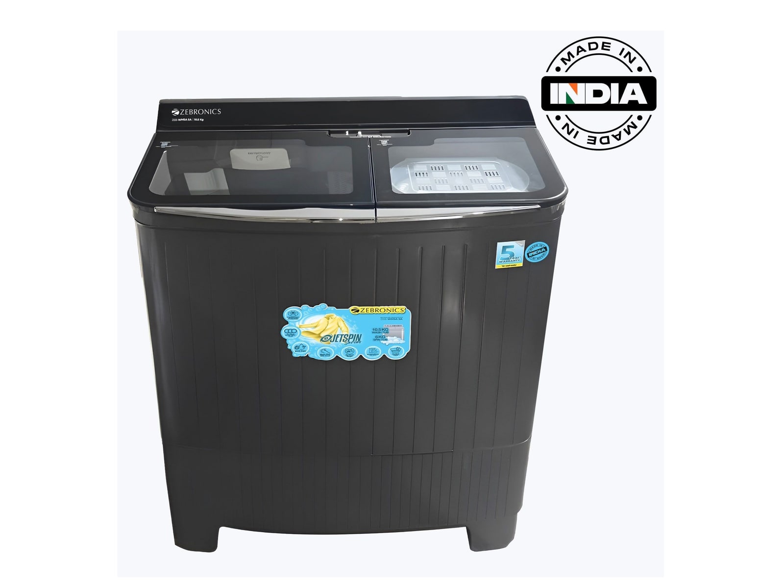 Zebronics - Zeb WMSA 5A 10.5 Kg Washing Machines