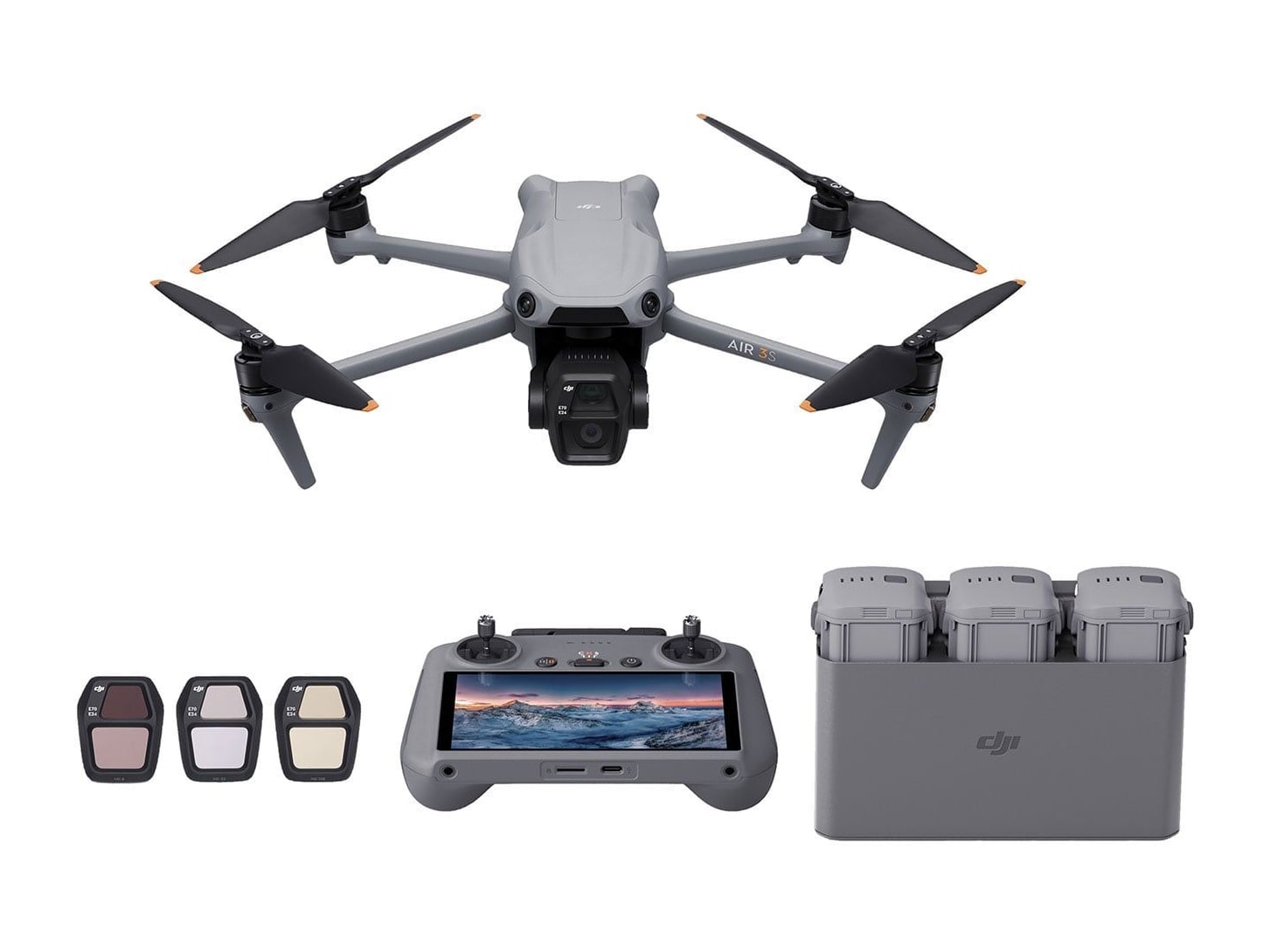 DJI - Air 3S Drone Fly More Combo with RC 2 Remote Controller Consumer Drones