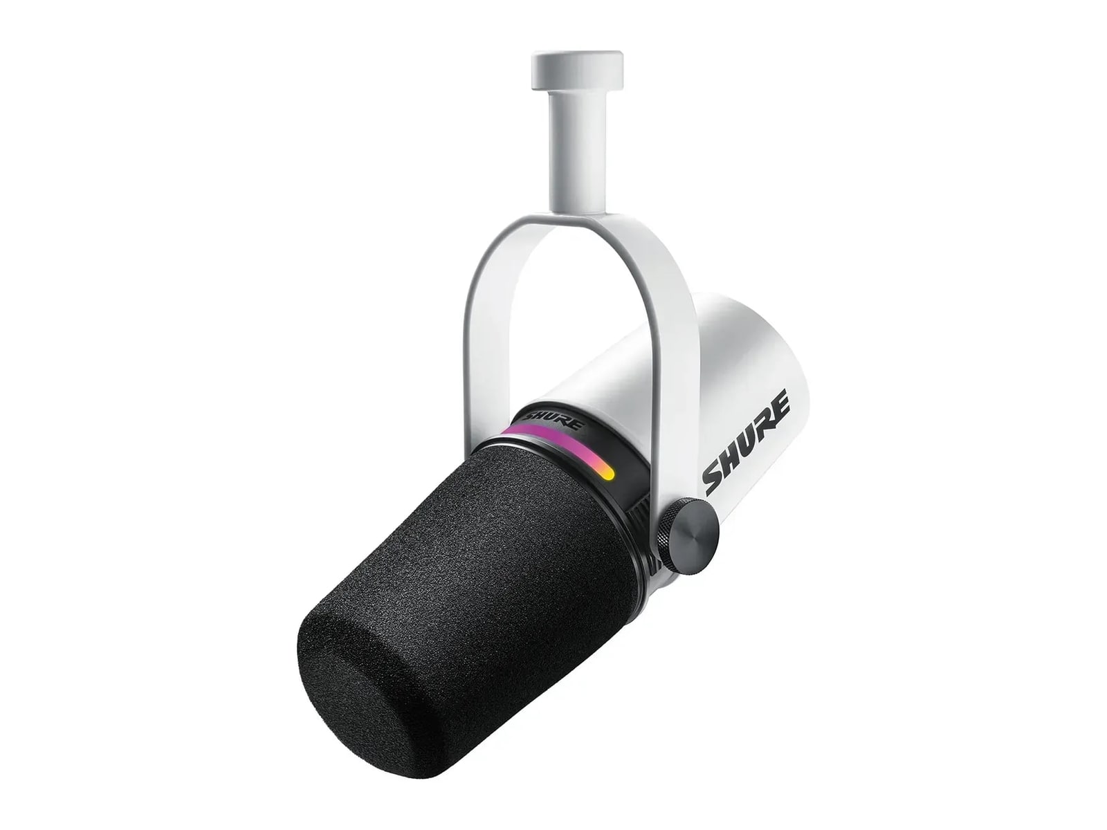 Shure - MV7+ XLR/USB-C Hybrid Cardioid Dynamic Podcasting Microphone Microphones - White