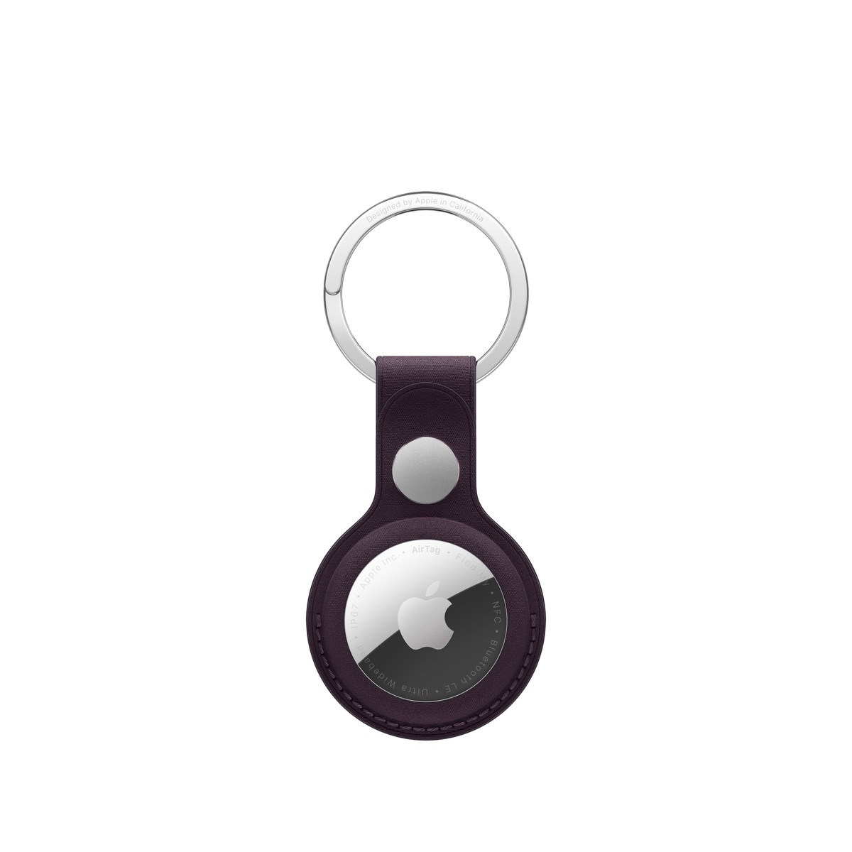 Apple - AirTag FineWoven Key Ring - Blackberry