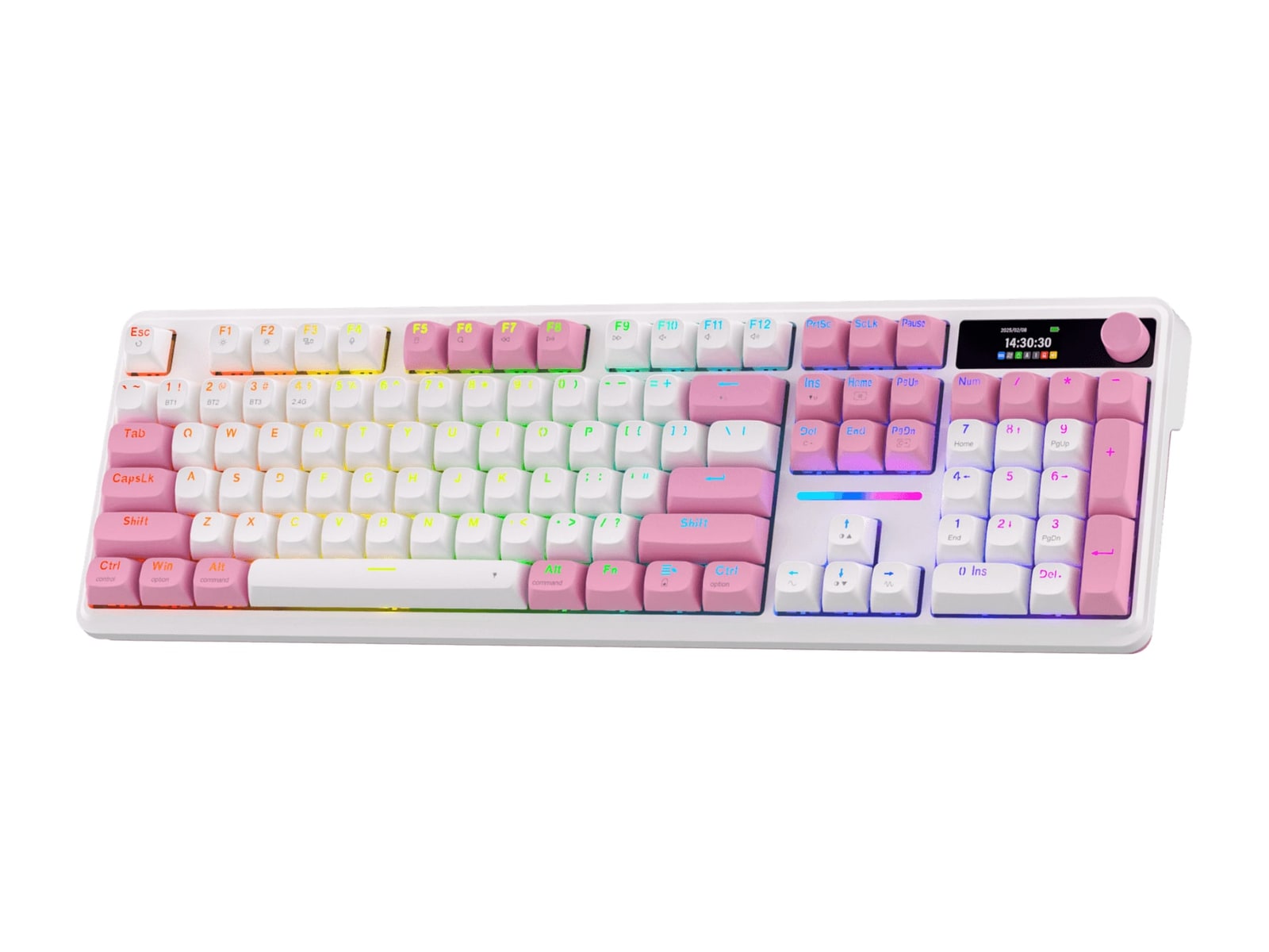 Redragon - TERRAFLARE K762 PRO Keyboards - White & Pink