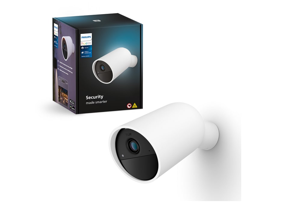 Philips Hue - Secure Battery Camera Security Cameras - White