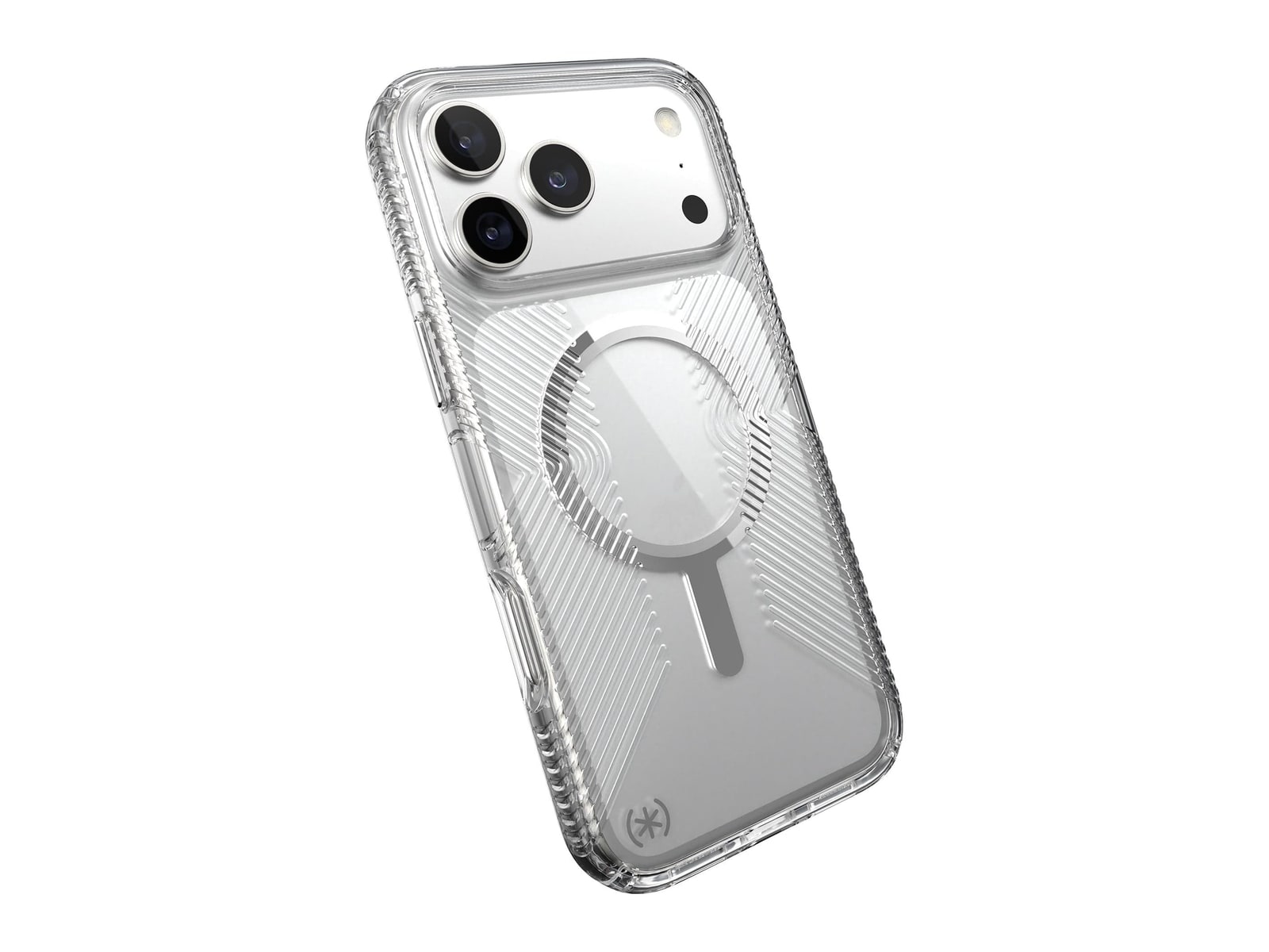 Speck - Presidio Perfect-Clear Grip MagSafe - iPhone 17 Pro Max - Clear/Silver