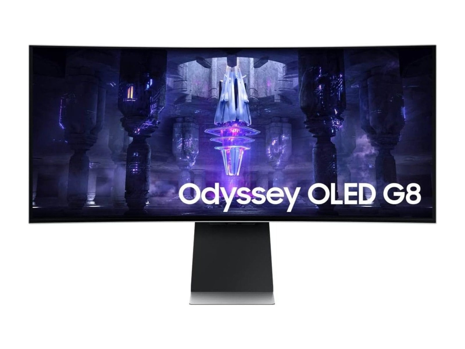 Samsung - 34" OLED G85SB WQHD 175Hz Ultrawide Monitors - Silver