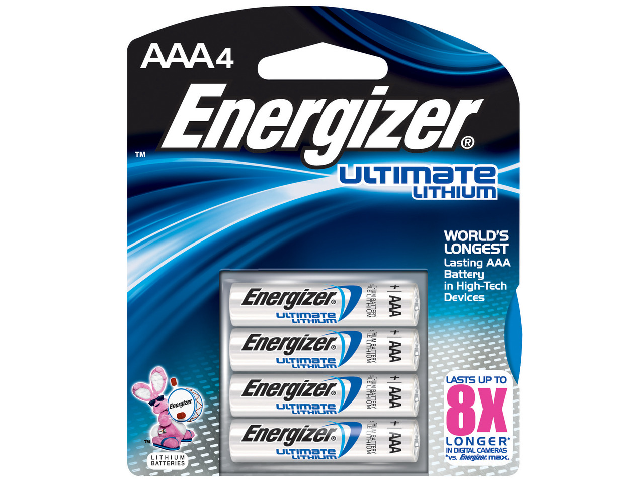 Energizer - e2 AAA Lithium Batteries 4-Pack AAA Batteries