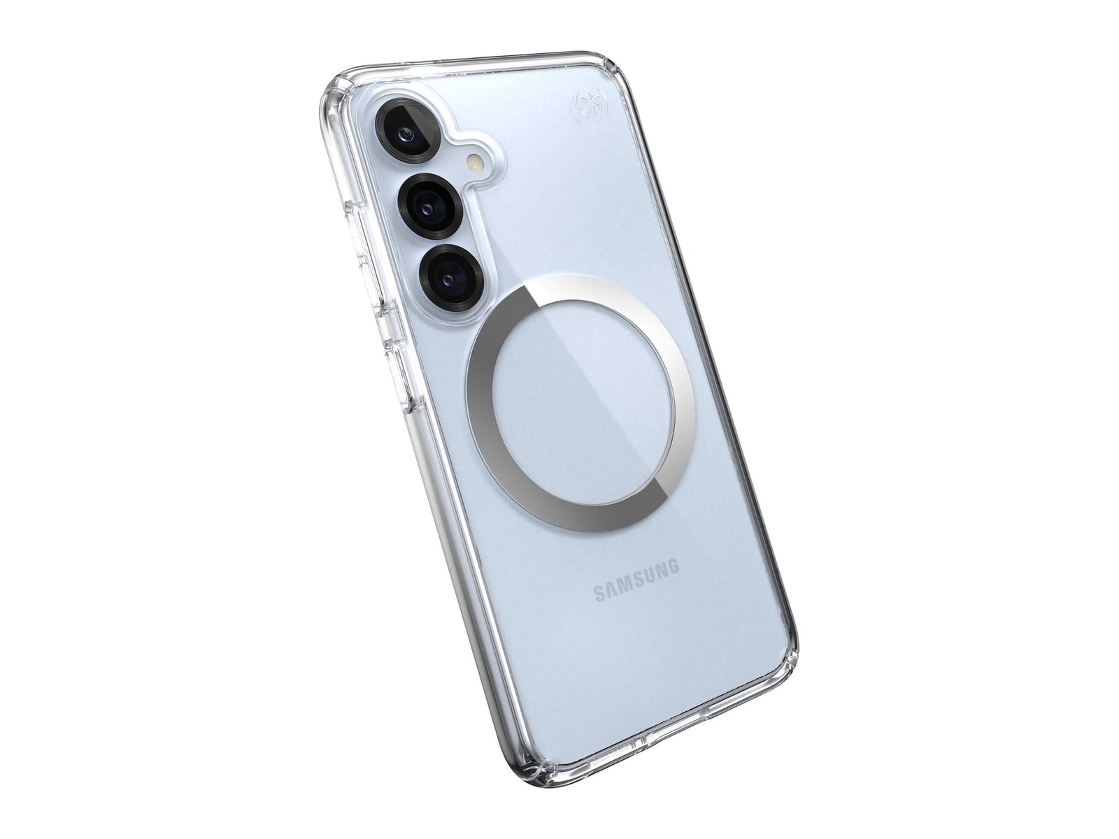 Speck - Presidio Perfect-Clear Magnet - Galaxy S25 - Clear/Chrome
