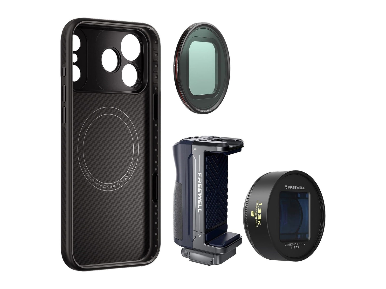 Freewell - iPhone Pro Filmmaker Cine Pro Kit Blue / iPhone 18 Pro Camera Accessories - Blue