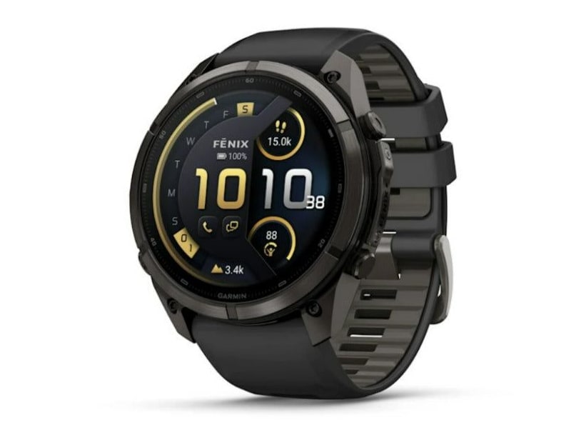 Garmin - fenix 9 Pro 51mm inReach AMOLED GPS (Titanium, Black/Pebble Gray) Smart Watches - Black
