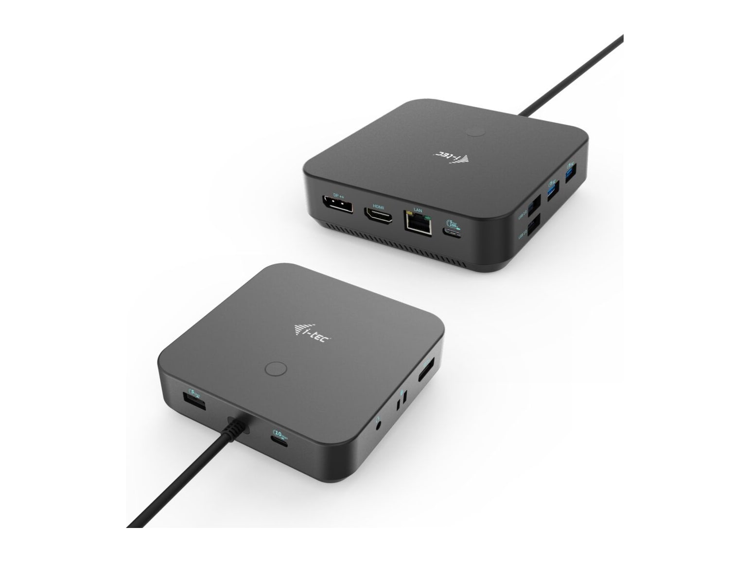 i-tec - USB-C HDMI + Dual DP with 100W Power Delivery Docking Stations - Black