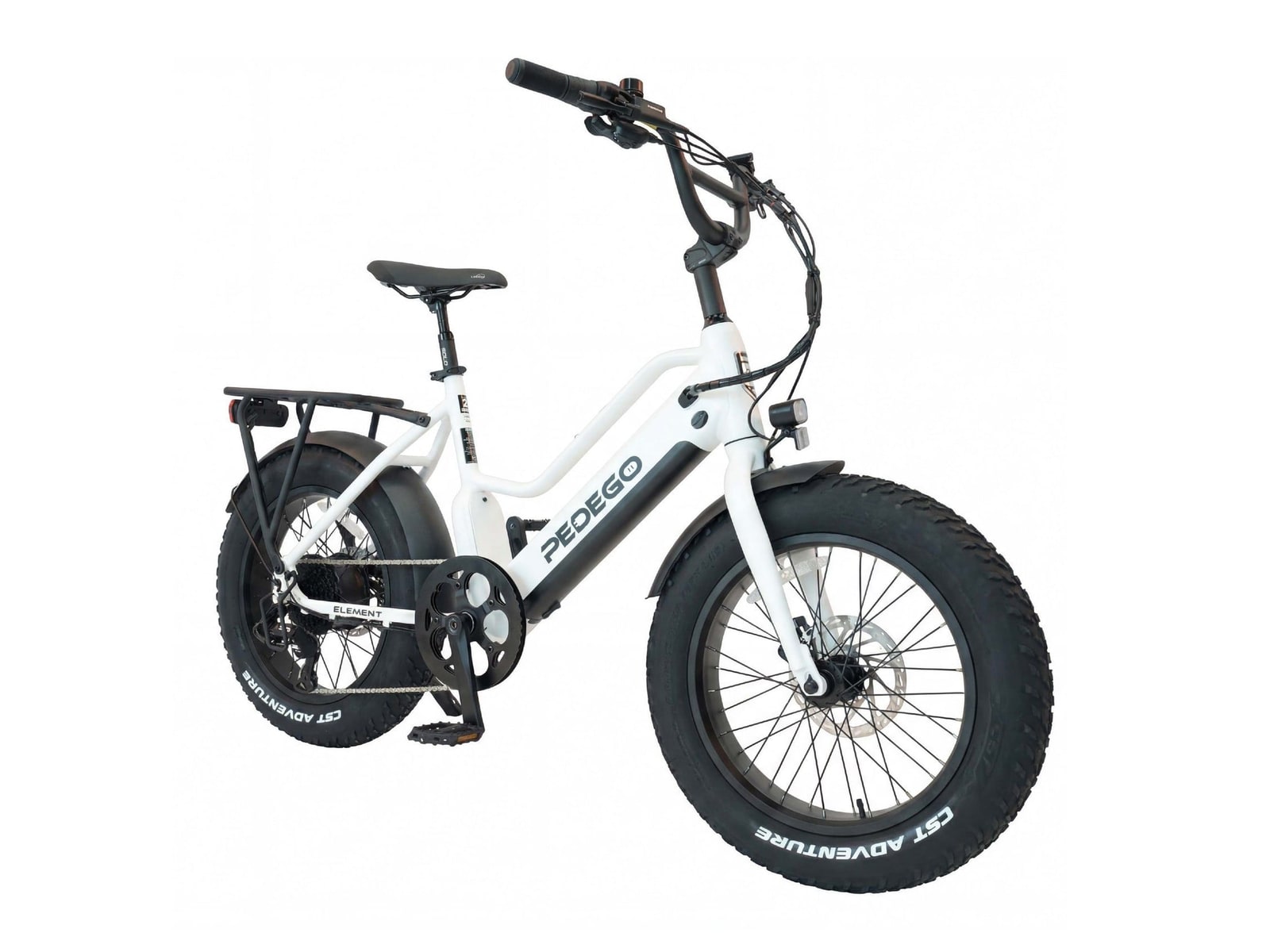 Pedego - Element Core 20-inch Step-Thru Matte White Electric Bikes