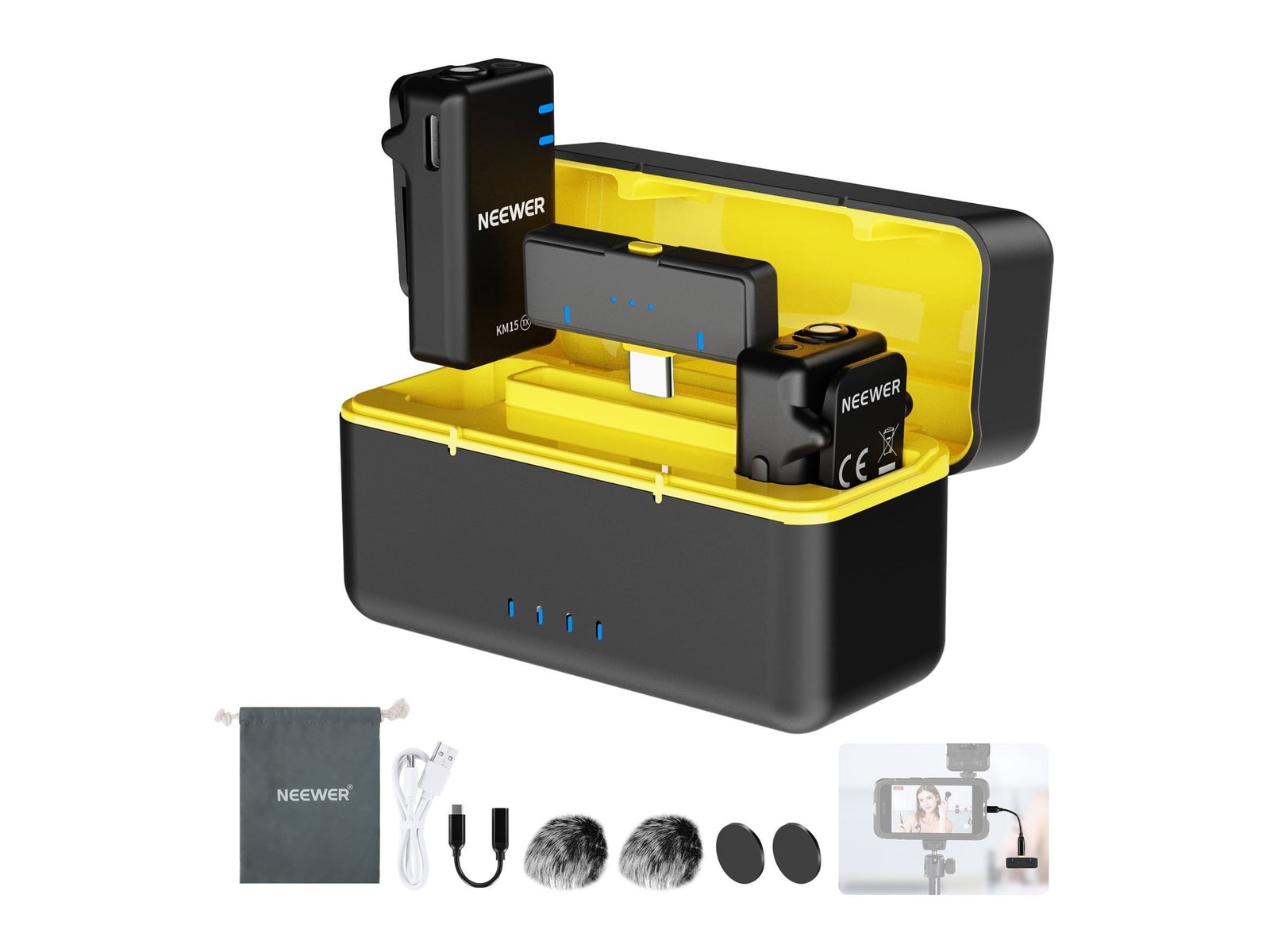 Neewer - KM15 USB C Wireless Microphone System Microphones