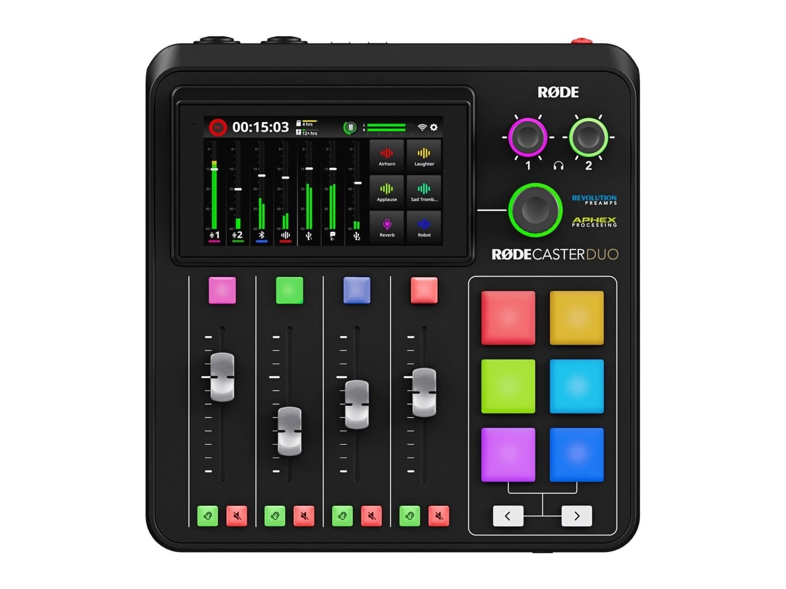 Rode - RODECaster Duo Integrated Audio Production Studio Microphones - Black