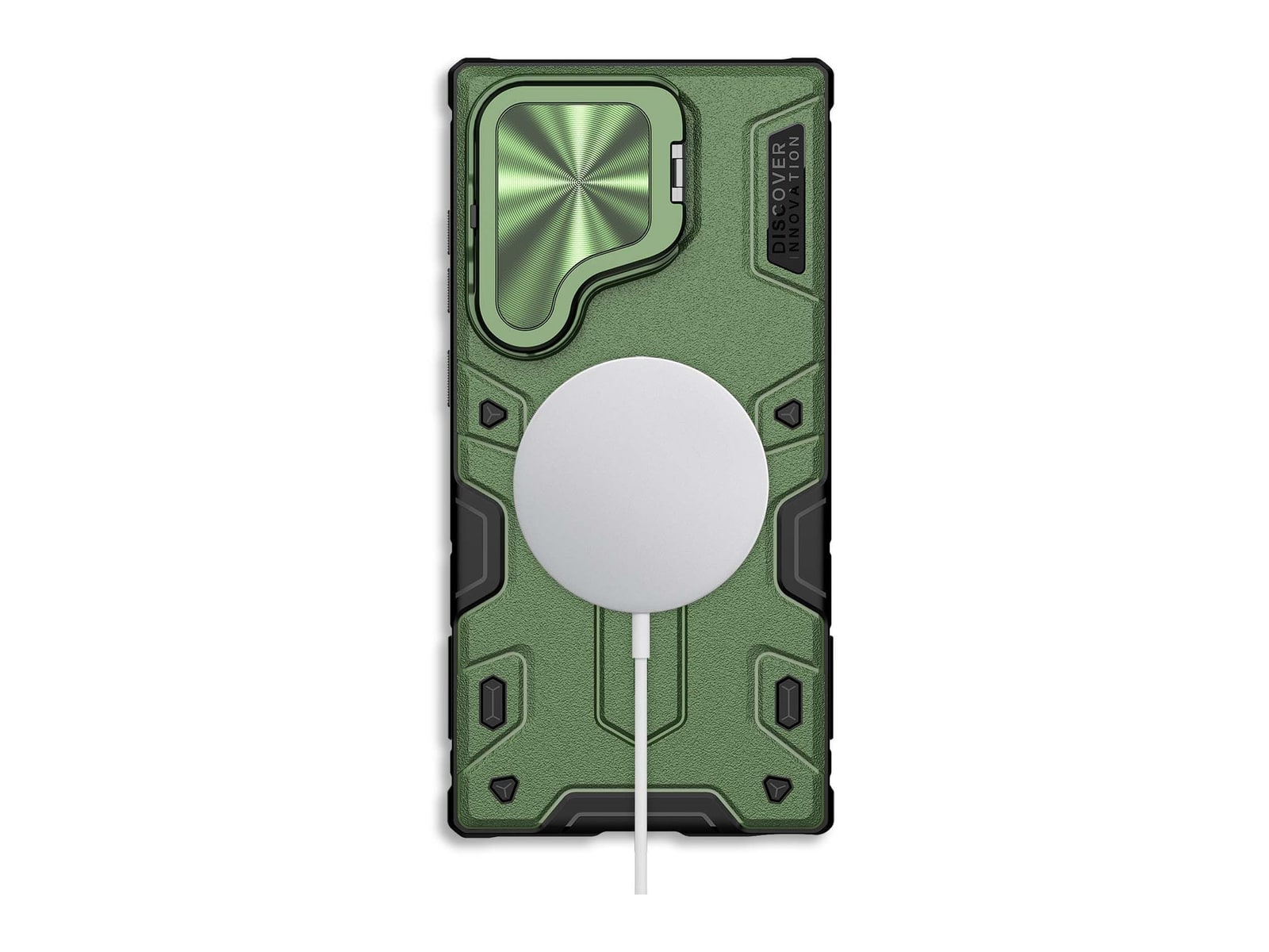Nillkin - MagSafe Compatible CamShield Armor CamProp Case - Galaxy S24 Ultra - Dark Green