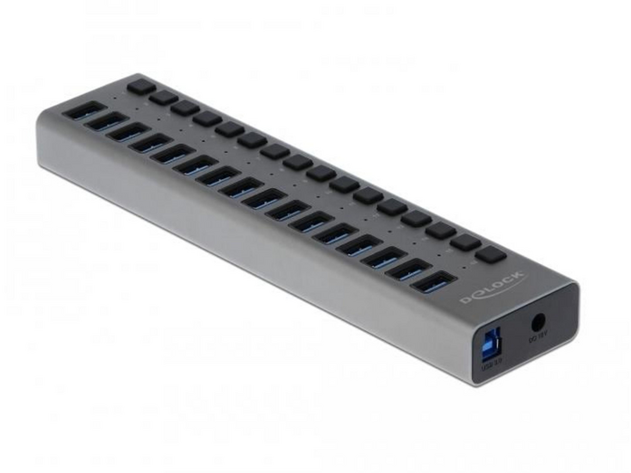 Delock - 63739 USB Hubs - Gray