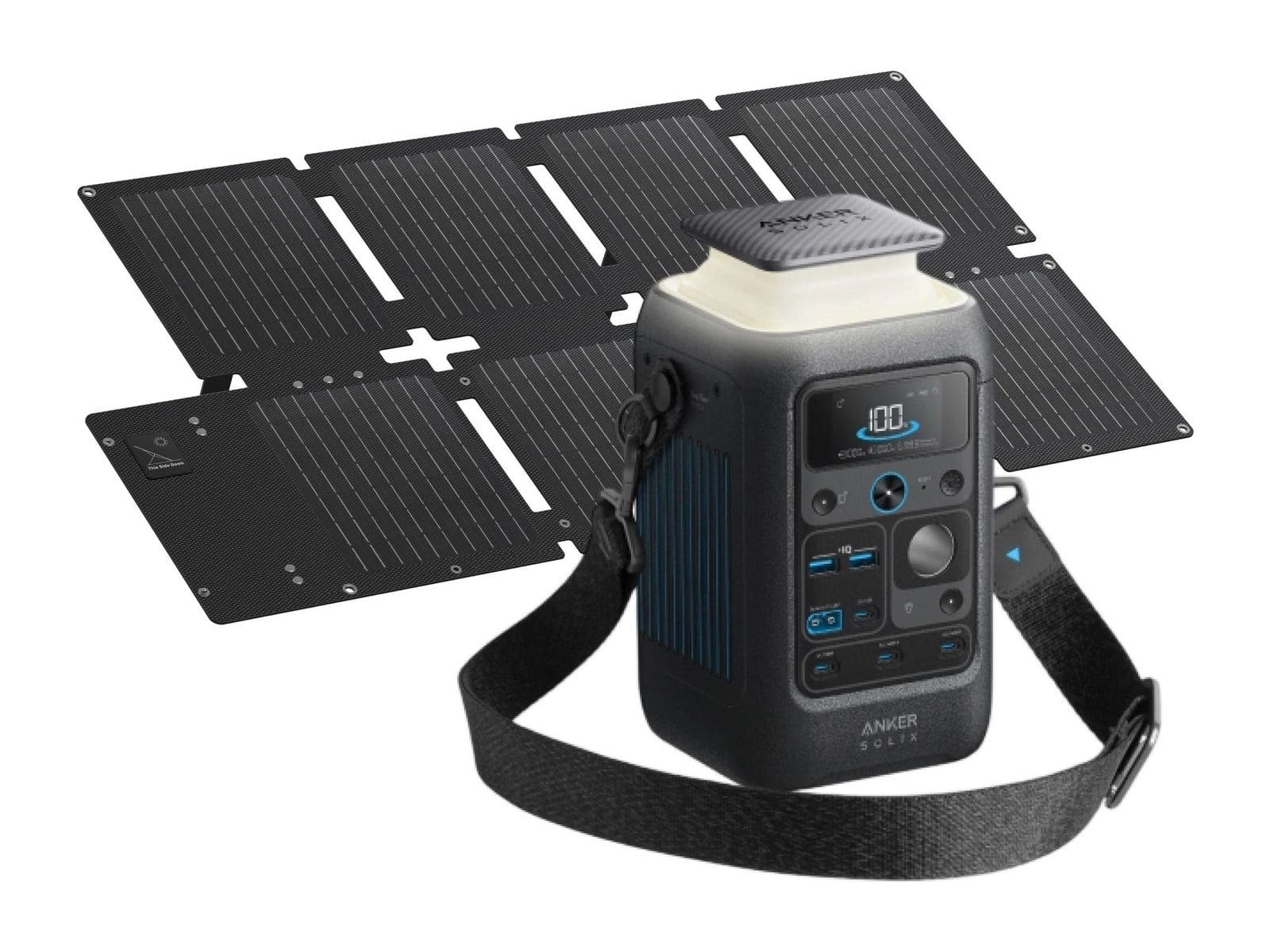 Anker - SOLIX C300X DC Portable Power Station 288Wh Portable Power Stations - Black