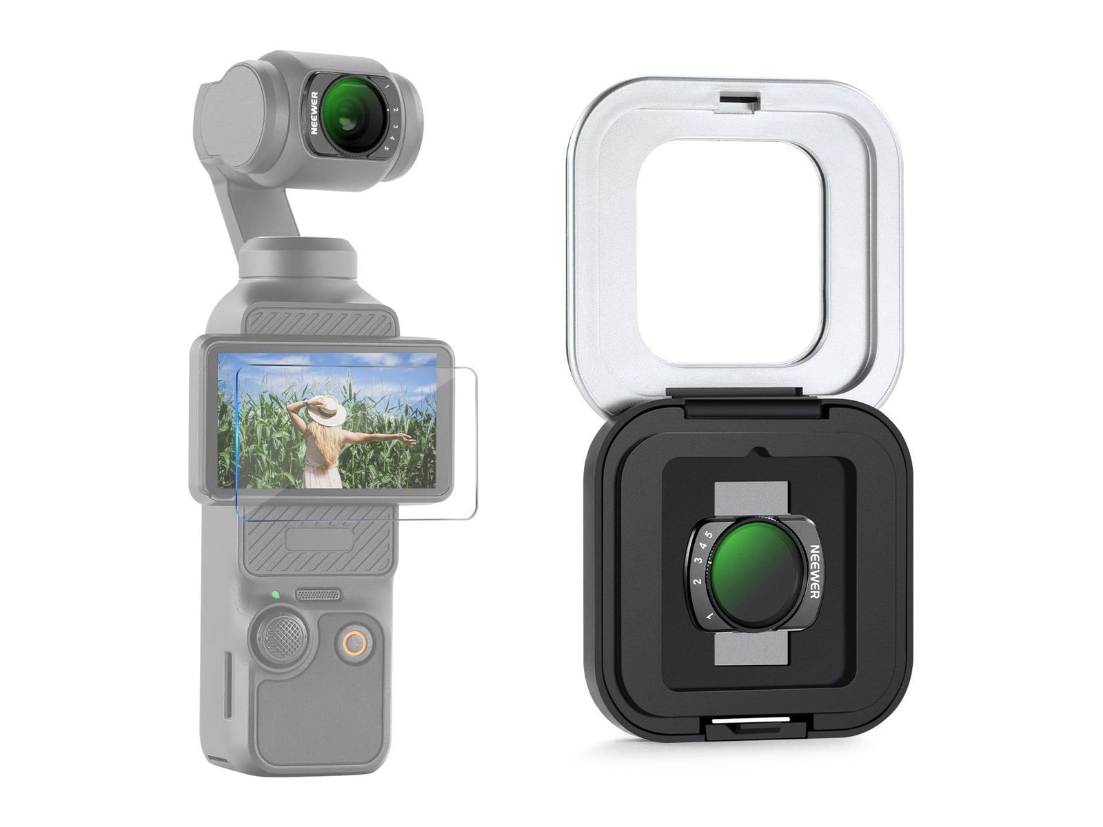 Neewer - Variable ND Filter Compatible with DJI Osmo Pocket 3 / Pocket 4 & Xtra Muse Camera Accessories