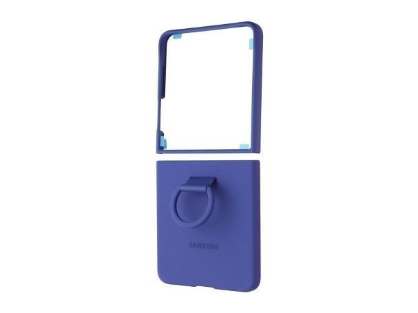 Samsung - Silicone Case with Ring - Galaxy Z Flip7 - Blue