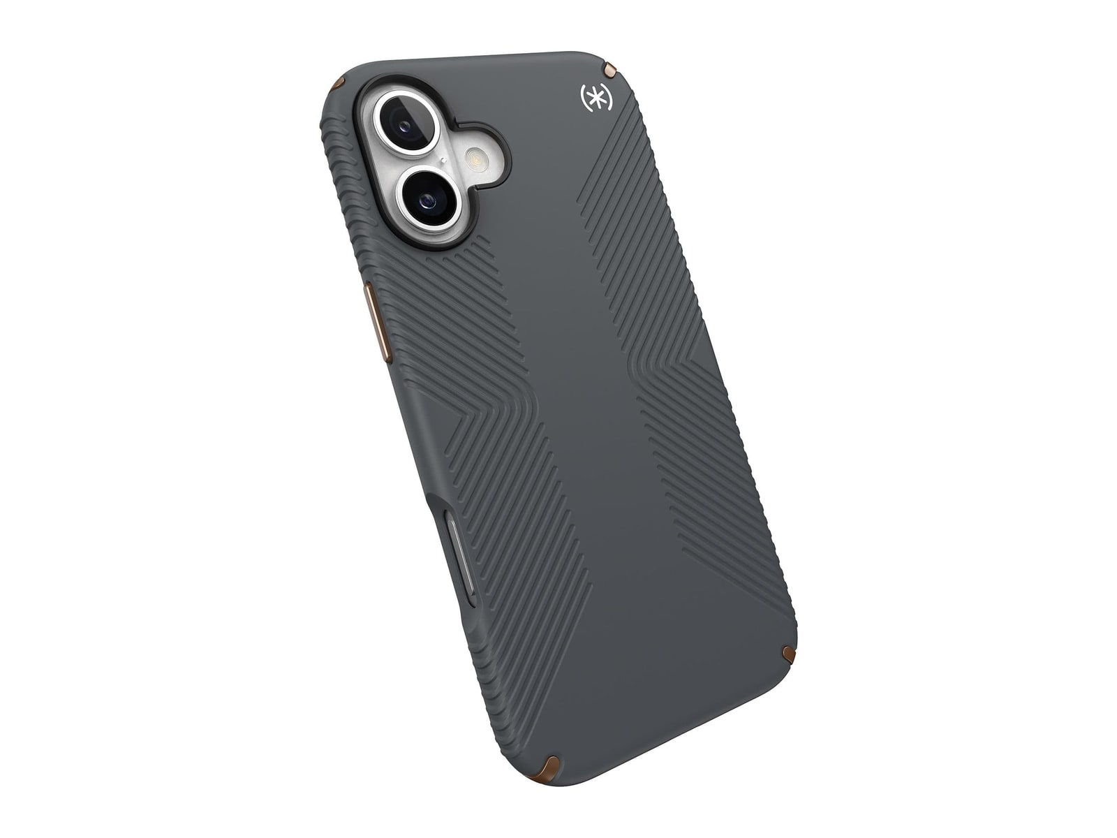 Speck - Presidio2 Grip - iPhone 16 Plus - Charcoal Grey/Cool Bronze