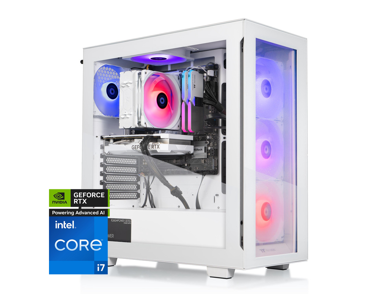 Thermaltake - LCGS View 1460TS-350 - Intel Core i7-14700F chip - 32GB Memory - 1TB SSD - White