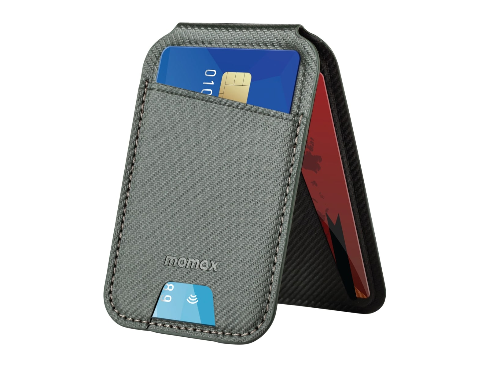 MOMAX - 1-Wallet Magnetic Card Holder - Green