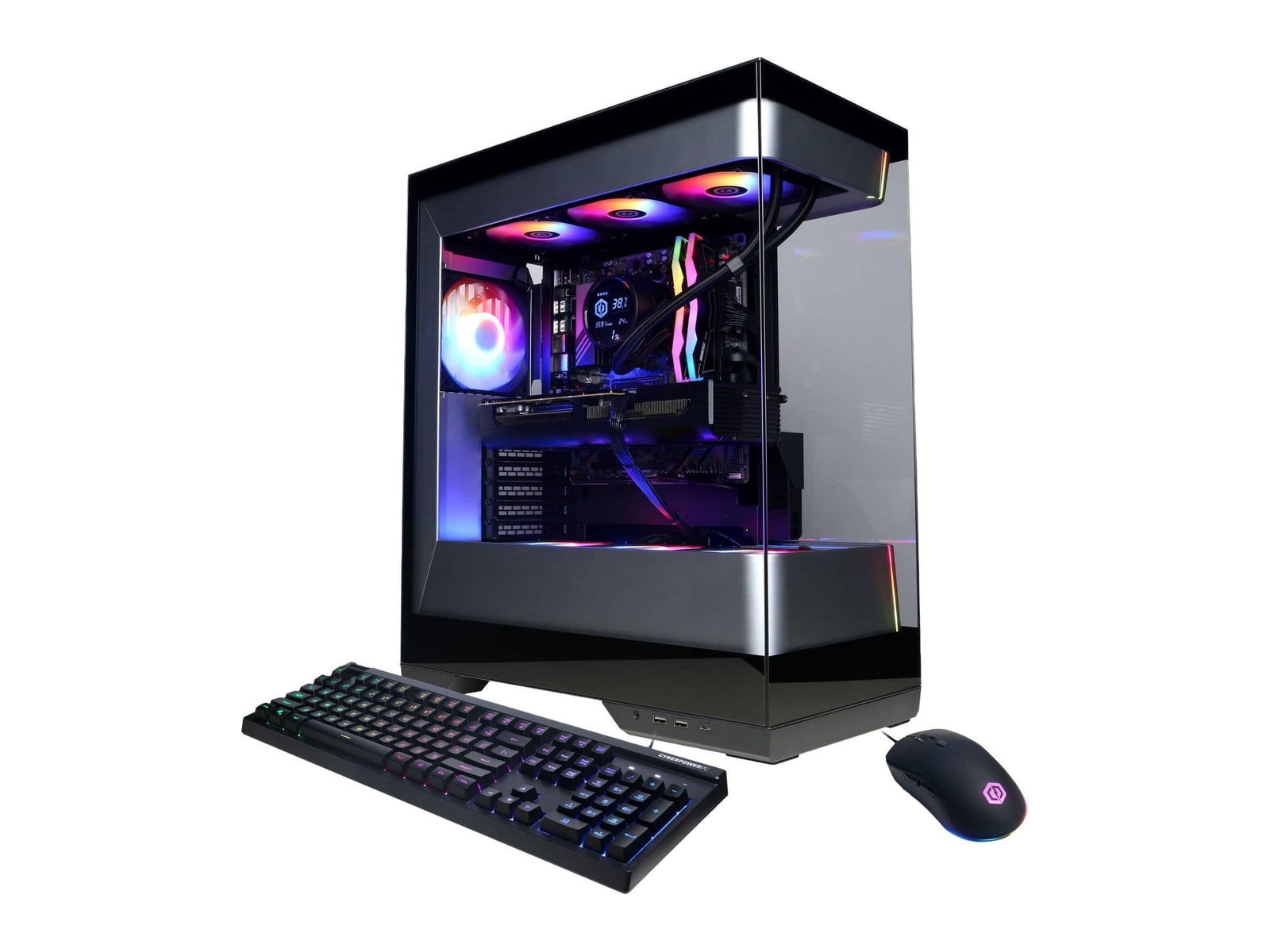 CyberPowerPC - SLC8200BSDF - AMD Ryzen 9 9900X chip - 32GB Memory - 2TB SSD - Black