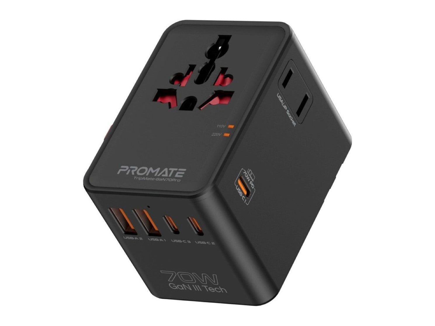 Promate - TripMate-GaN70Pro Wall Chargers