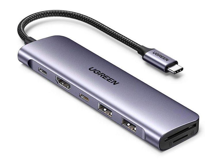 UGREEN - Revodok 1071 7-in-1 USB-C USB Hubs - Gray