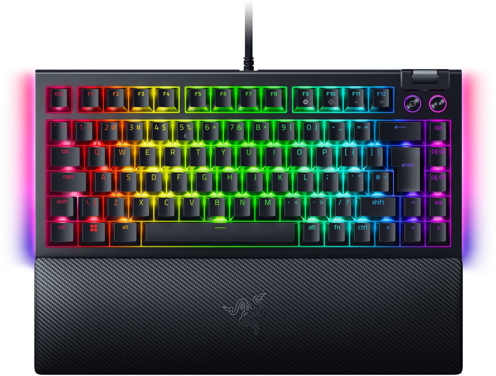 Razer - BlackWidow V4 75% Wired USB-C Mechanical Keyboards - Black