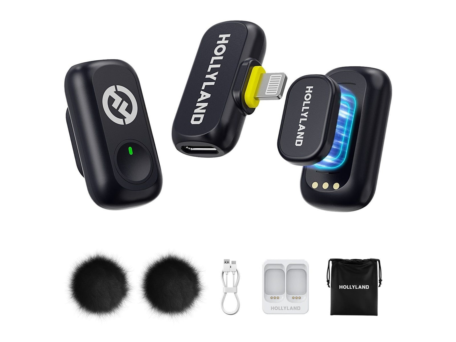 Hollyland - LARK A1 Mini Duo (Lightning RX) Wireless Microphones - Gray