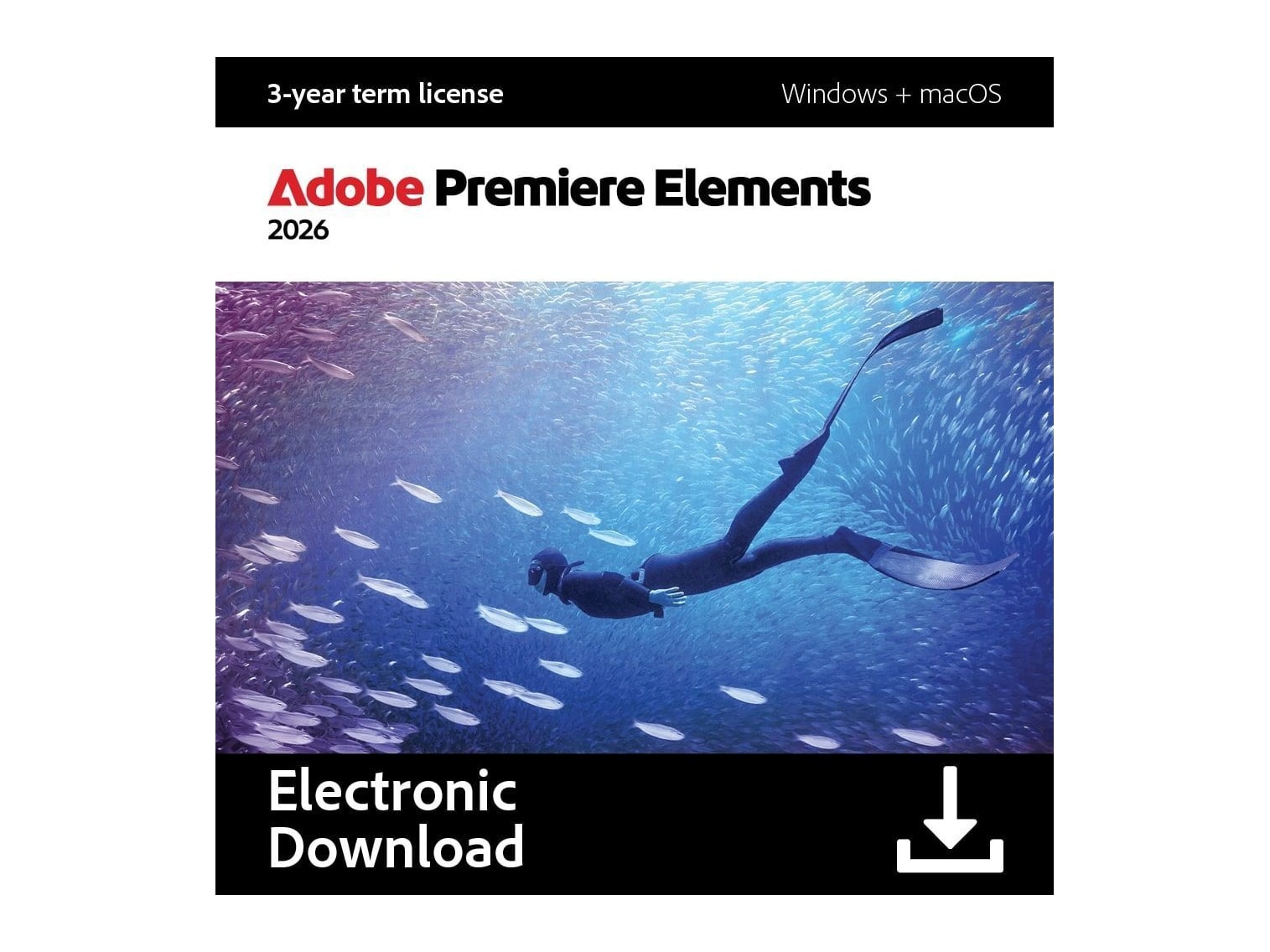 Adobe - Premiere Elements 2026 (3-Year Term License) Photo Editing Software