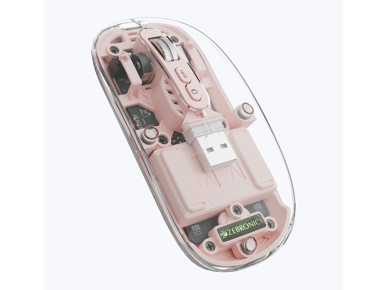 Zebronics - Zeb Sheer Wireless Mice - Pink