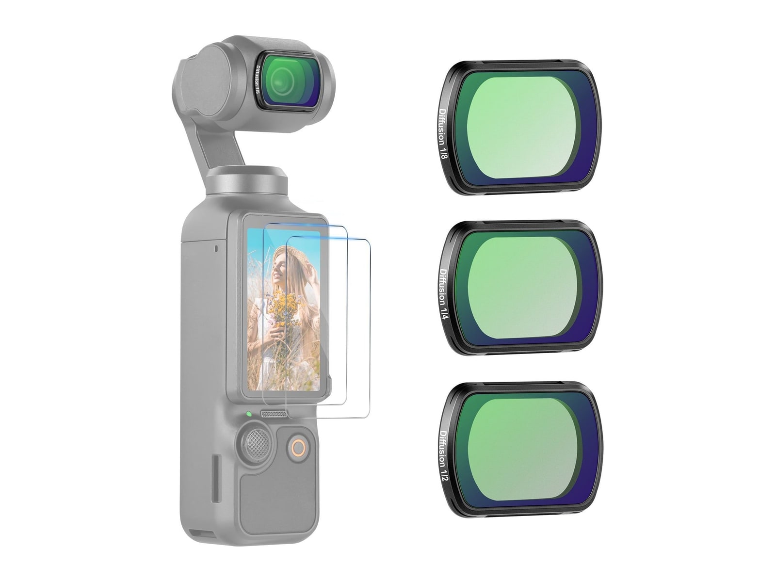 Neewer - FL-B12 Magnetic Black Diffusion Filter for Pocket 3 / Pocket 4 & Xtra Muse Camera Accessories