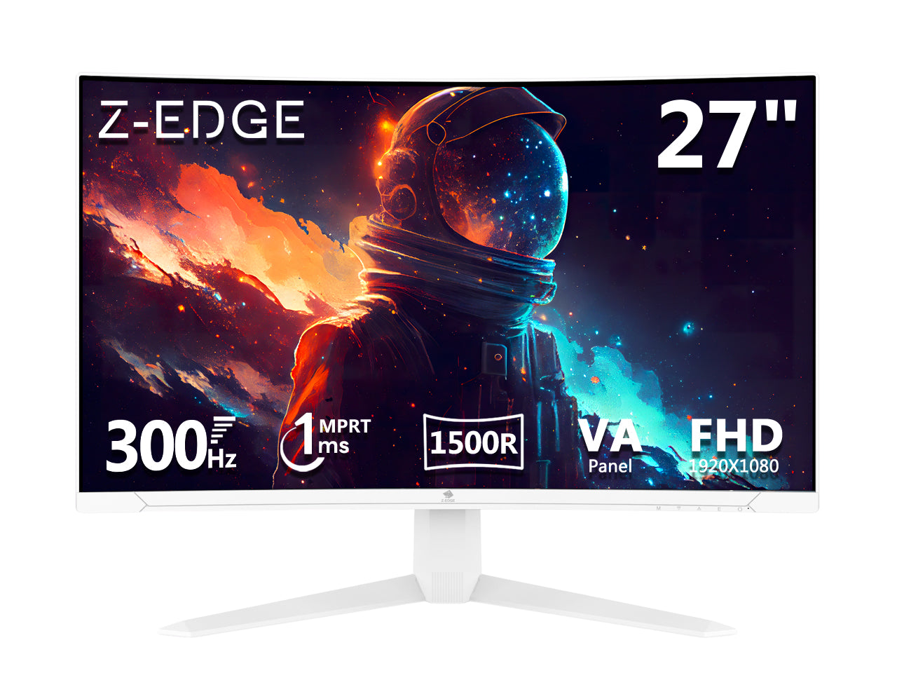 Z-EDGE - 27" UG27S Full HD 300Hz Curved Monitors - White