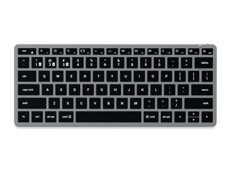 Satechi - Slim X1 Bluetooth Backlit Keyboard Keyboards - Space Gray