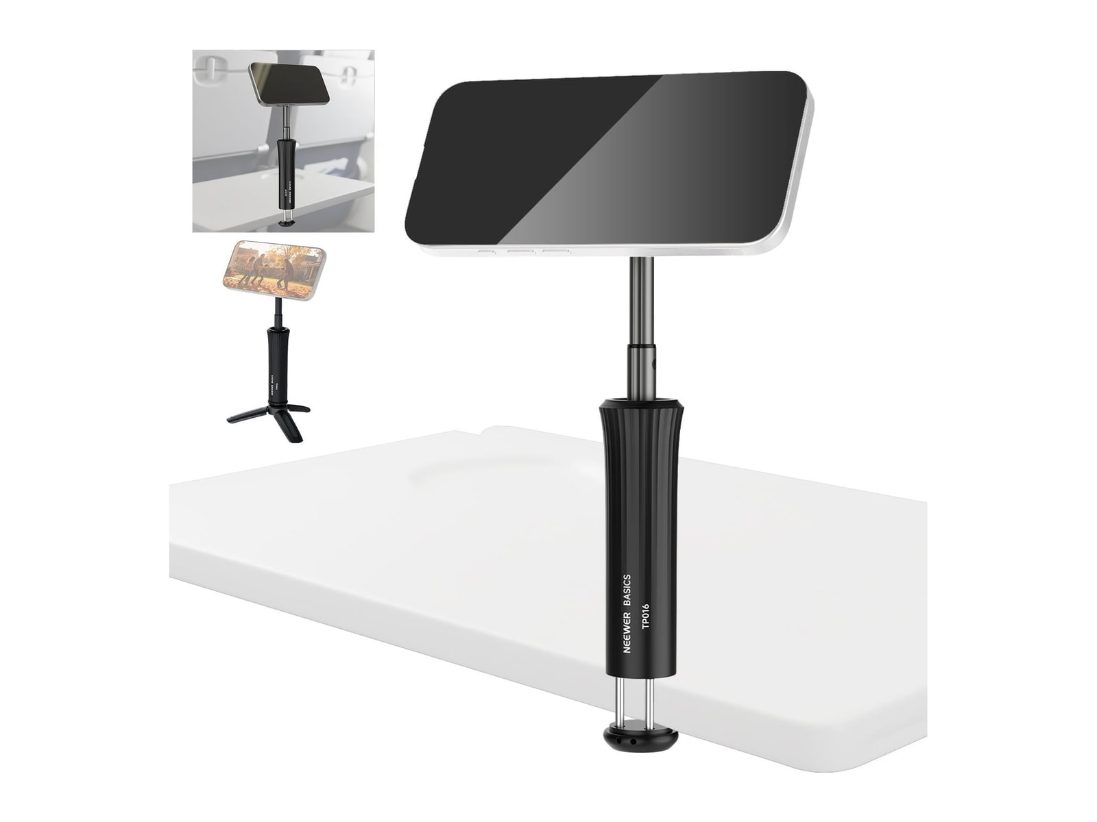 Neewer - TP016 Magnetic Airplane Phone Holder with Mini Tripod Camera Accessories
