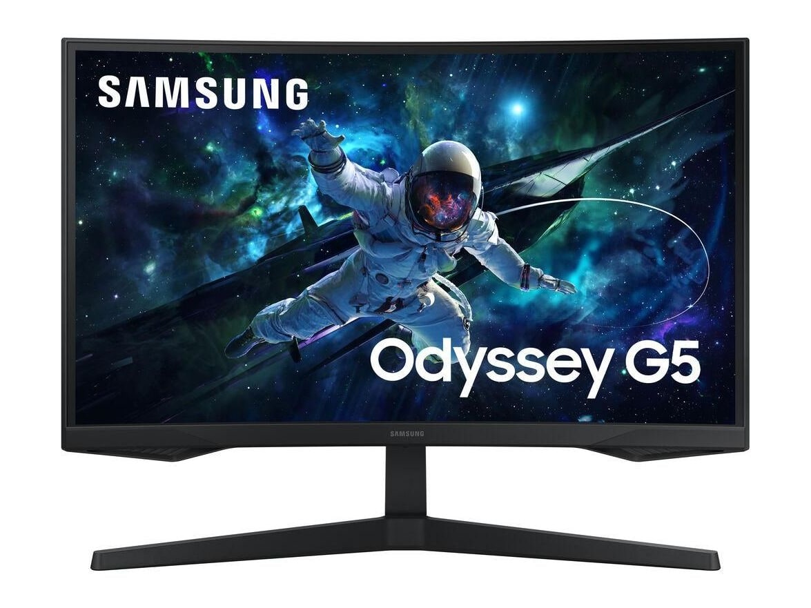 Samsung - 27" Odyssey G55C QHD 165Hz Curved Monitors - Black