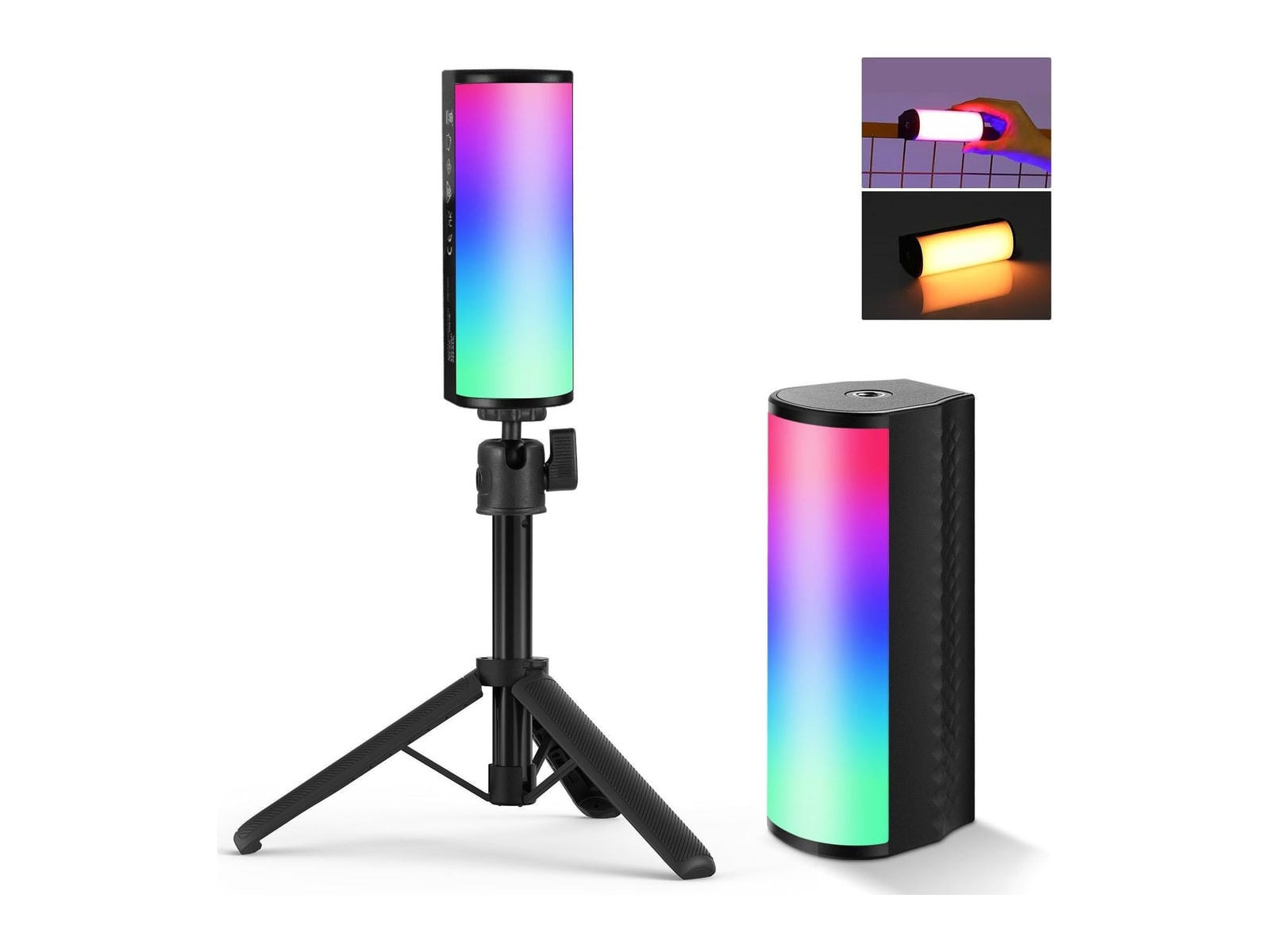 Neewer - BASICS TL96RGB Magnetic Handheld Light Wand with Desk Tripod Camera Accessories