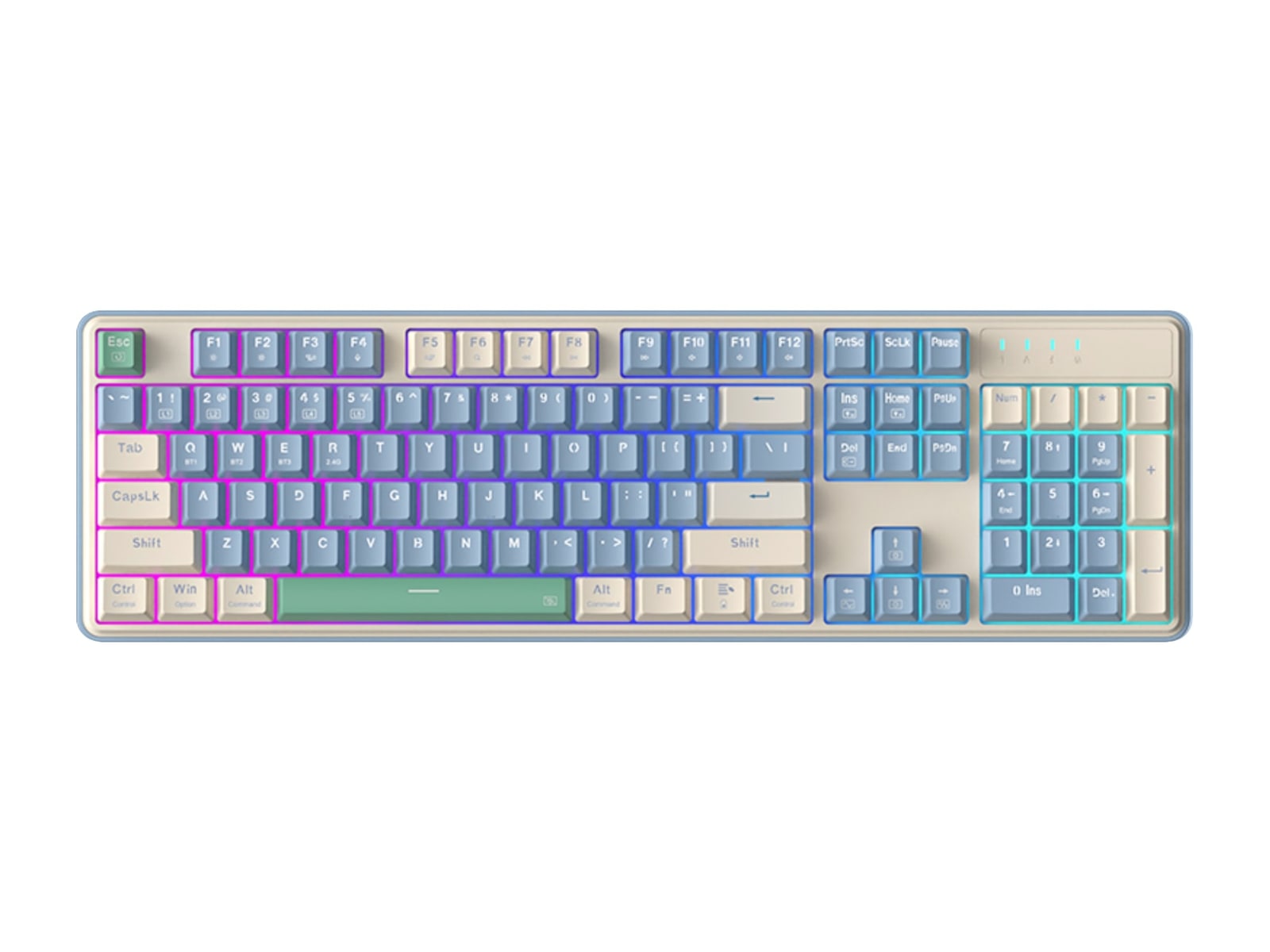 Redragon - FAYE K685 Keyboards - White & Blue